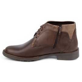 Polbut Scarpa invernale da uomo in pelle J43S marrone beige 1