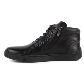 Kampol Sneakers da uomo in pelle 120SW nere nero 1