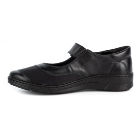WASAK Scarpa da donna in pelle con velcro 0580W nera nero 1