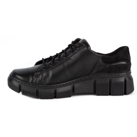 WASAK Scarpe da donna sneakers in pelle 0663W nere nero 1