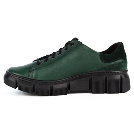WASAK Scarpe donna sneakers in pelle 0663W verde 1
