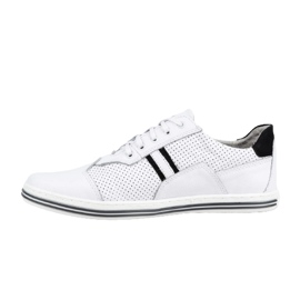 Polbut Scarpe casual da uomo 1801P bianche con nero bianca 1