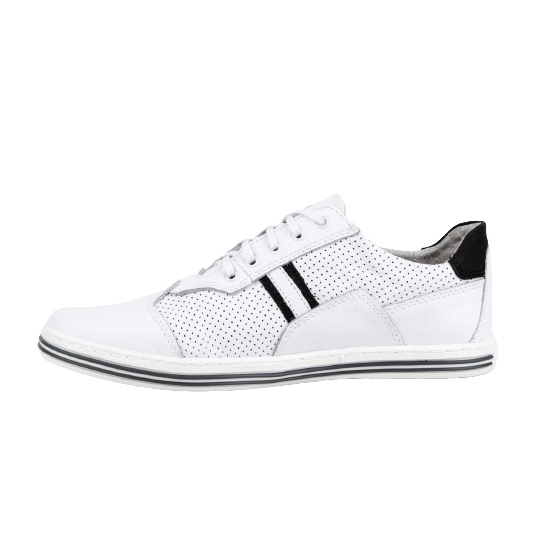 Polbut Scarpe casual da uomo 1801P bianche con nero bianca 1