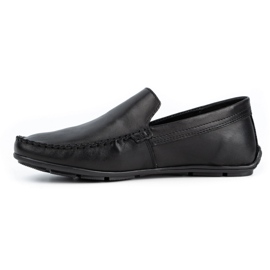 Olivier Mocassini da uomo in pelle 085KNT fiore nero 1