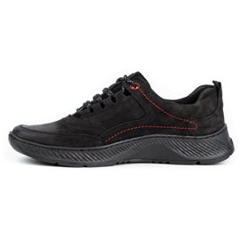 KOMODO Scarpa da uomo in pelle Sport 922K nabuk nero 1