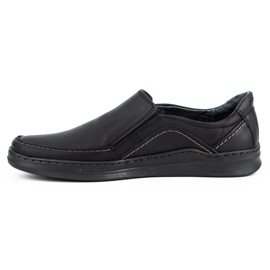 Olivier Scarpe slip-on da uomo in pelle SLIP-ON 216GT nere nero 1