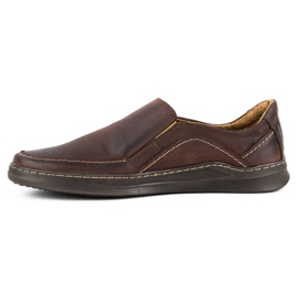 Olivier Scarpe slip-on da uomo in pelle SLIP-ON 216GT marrone 1