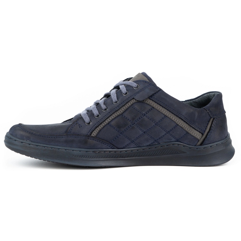 Olivier Scarpe casual da uomo in pelle 297GT blu navy 1