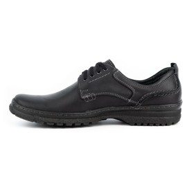 Olivier Scarpa casual da uomo in pelle 221GT nera nero 1