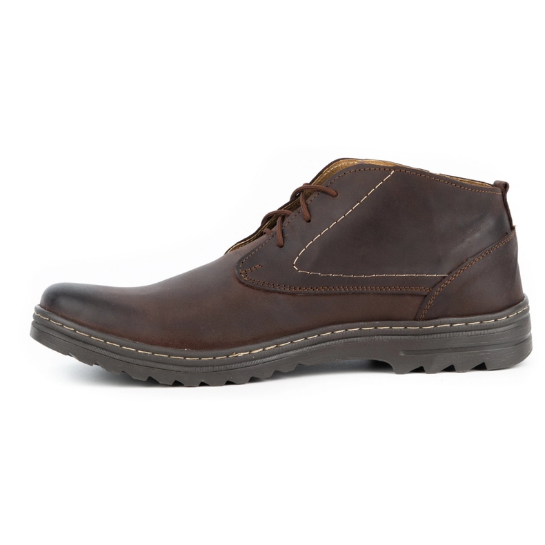 Olivier Scarpa casual da uomo in pelle 234GT marrone 1