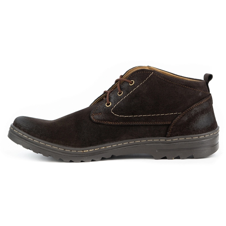 Olivier Scarpa casual da uomo in camoscio 234GT marrone 1