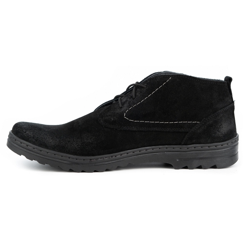 Olivier Scarpa casual da uomo in camoscio 234GT nera nero 1