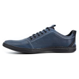 Polbut Scarpe casual da uomo in pelle 2121p blu navy 1