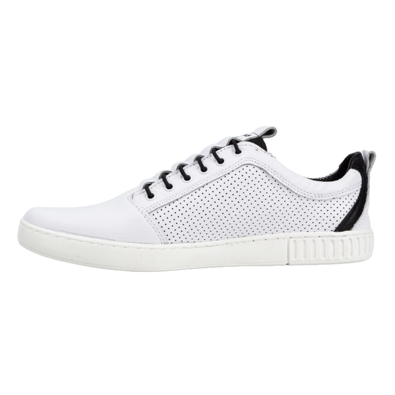 Polbut Scarpa casual da uomo in pelle 2121P/2 bianca 1
