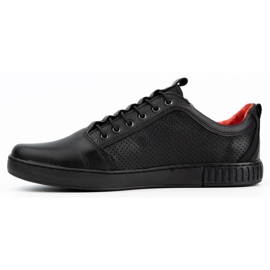 Polbut Scarpa casual da uomo in pelle 2121P/2 nera nero 1