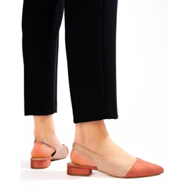 Décolleté con tacco aperto da donna Shelovet beige 1