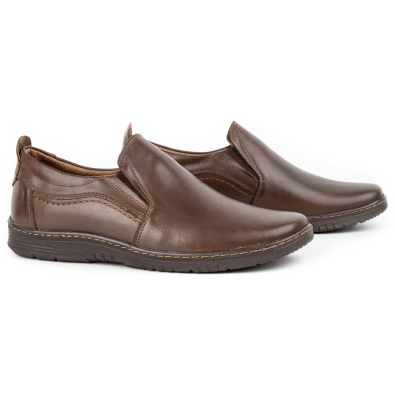 Olivier Mocassino da uomo in pelle 727MP marrone 2