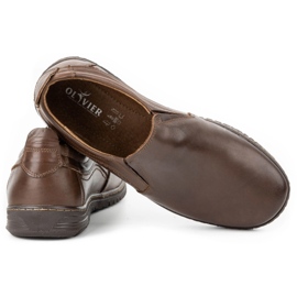 Olivier Mocassino da uomo in pelle 727MP marrone 3