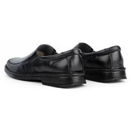 WASAK Mocassini slip-on da uomo in pelle 0114W, neri nero 4