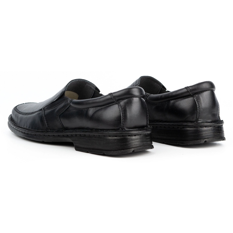WASAK Mocassini slip-on da uomo in pelle 0114W, neri nero 4