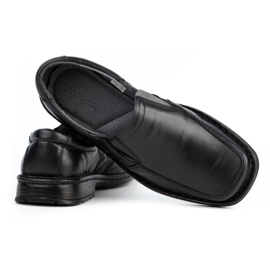WASAK Mocassini slip-on da uomo in pelle 0114W, neri nero 3