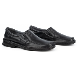 WASAK Mocassini slip-on da uomo in pelle 0114W, neri nero 2