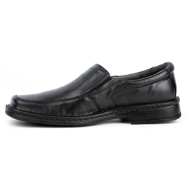 WASAK Mocassini slip-on da uomo in pelle 0114W, neri nero 1