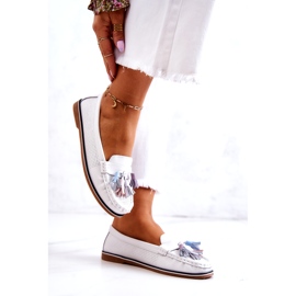 Evento Mocassini Da Donna In Pelle Con Frange Laressa Bianco bianca 2