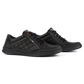 Olivier Scarpe casual da uomo in pelle 297GT nere nero 2