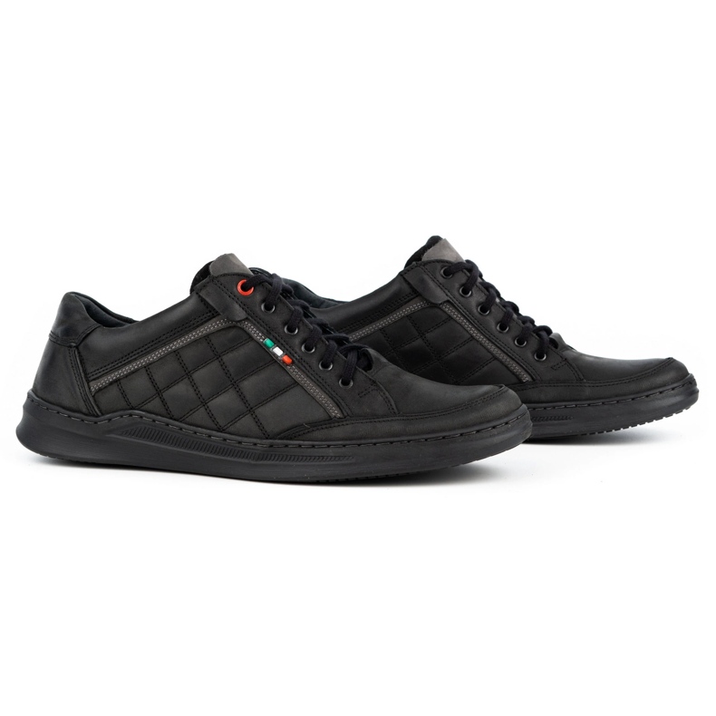 Olivier Scarpe casual da uomo in pelle 297GT nere nero 2
