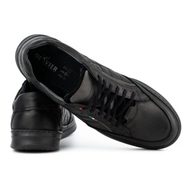 Olivier Scarpe casual da uomo in pelle 297GT nere nero 3