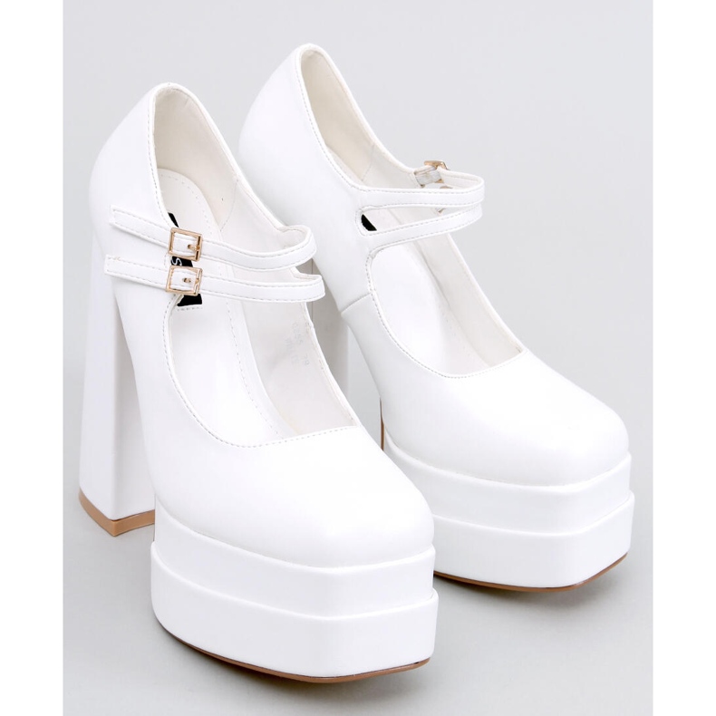 BM Décolleté con piattaforma Loit White grain bianco 2