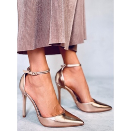 Christa Champagne tacchi metallici da donna rosa 2