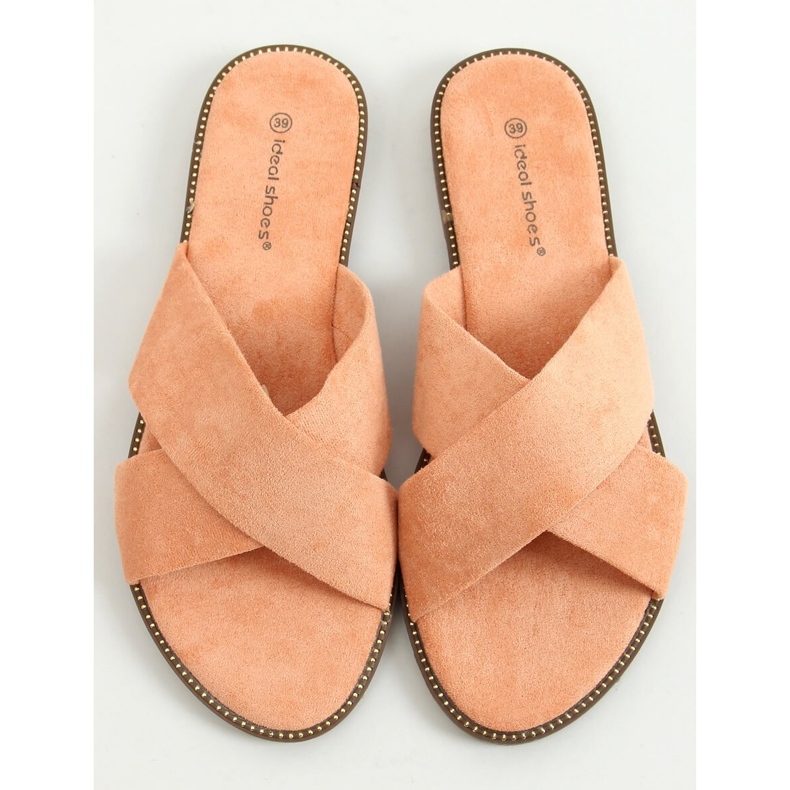 BM Pantofole incrociate da donna Alyson Peach arancia 1