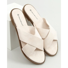 BM Pantofole a forma di croce da donna Alyson Beige 1