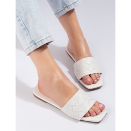 Goodin Ciabatte in ecopelle bianca 2