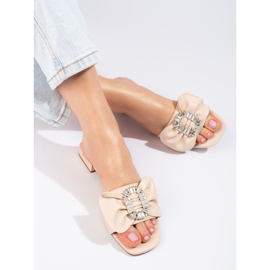 Sandali beige da donna con fiocco di Shelovet 1