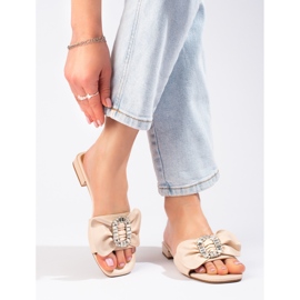 Sandali beige da donna con fiocco di Shelovet 2