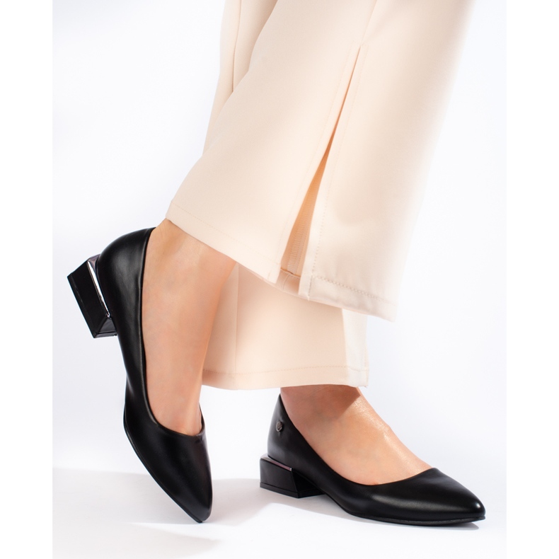 Ballerine con tacco basso Vinceza da donna di colore nero 1