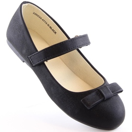 Ballerine per bambina con velcro nere eVento 4772 nero 1