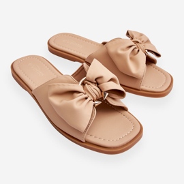 Ciabatte Donna Con Fiocco Beige Becky 1