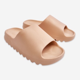 PS1 Ciabatte alla moda con plateau Beige Estella 1