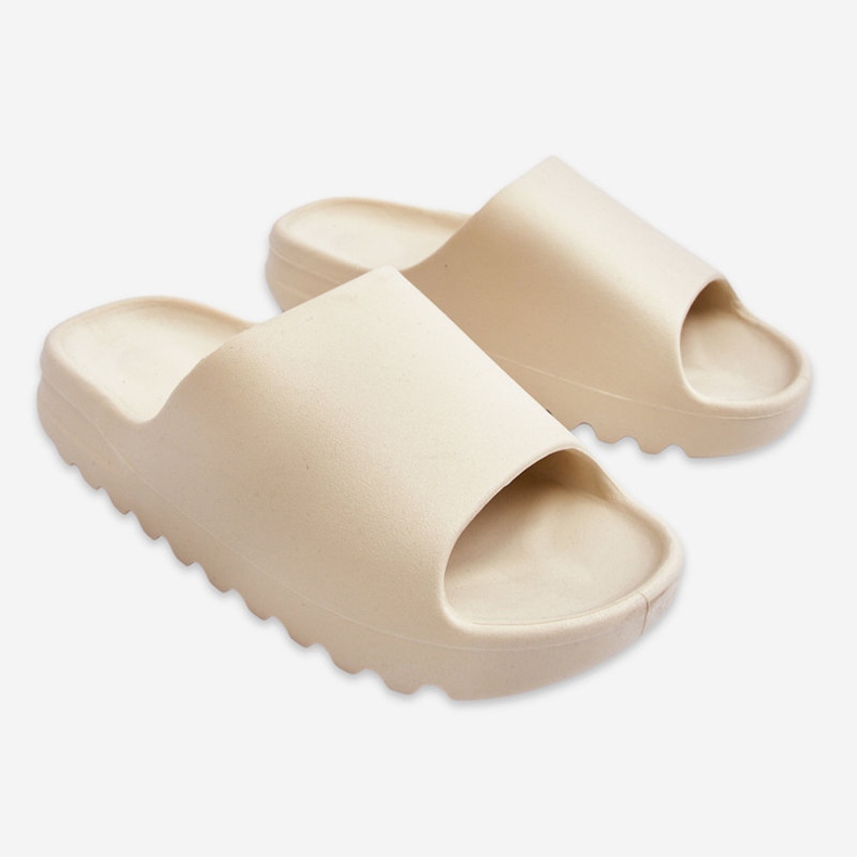PS1 Pantofole con plateau alla moda Estella beige chiaro 1