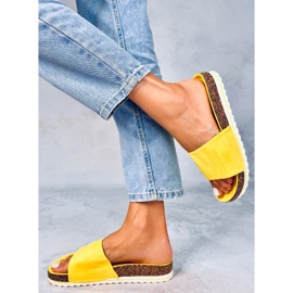 BM Pantofole da donna in sughero Stoner Yellow giallo 2