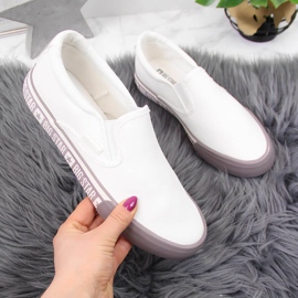 Sneakers in tessuto slip on bianco Big Star HH274007 2