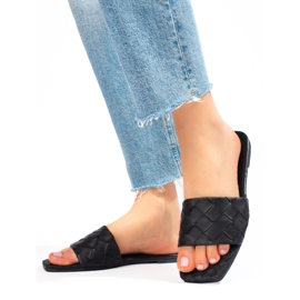 Goodin Pantofole in ecopelle nere nero 1
