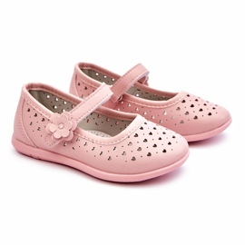 PA1 Ballerine traforate per bambini Pink Lenna rosa 1