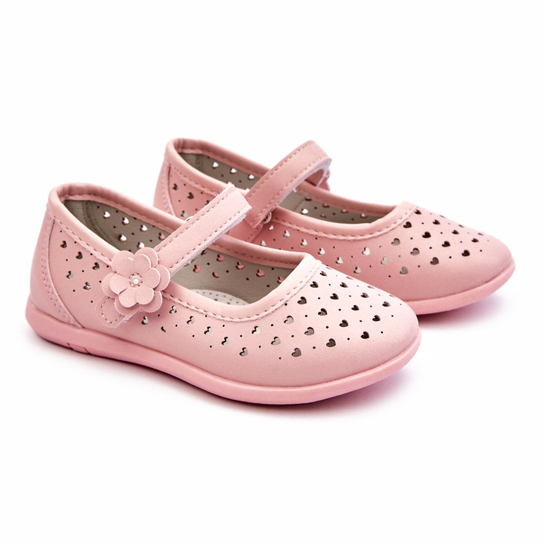 PA1 Ballerine traforate per bambini Pink Lenna rosa 1