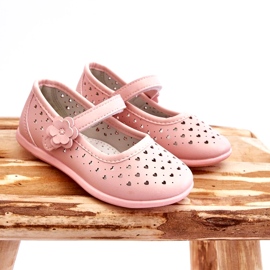 PA1 Ballerine traforate per bambini Pink Lenna rosa 5