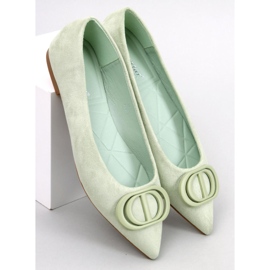 Arte Ballerine con punta a mandorla color verde 1